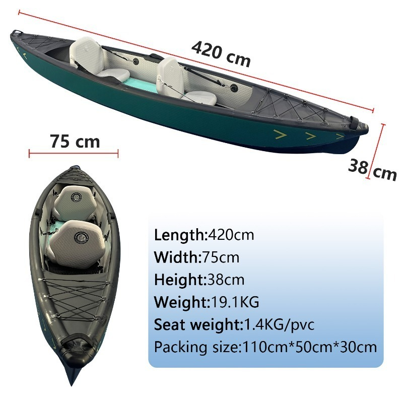 New Design 4.2m Portable Infla - đánh giá và giá Fishing Kayak Inflatable