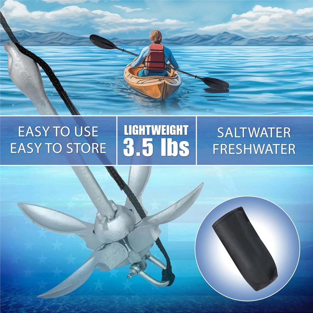Big Discount Kayak Anchor, 3.5 - đánh giá và giá Fishing Kayak Anchor