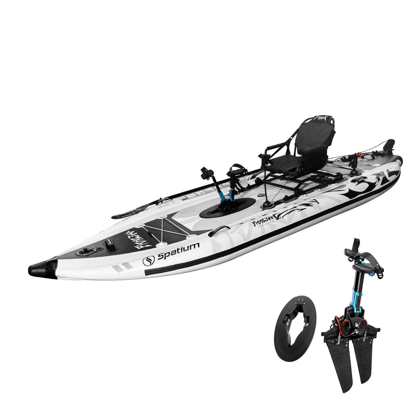 Spatium 11.5ft Flipper Pedal D - đánh giá và giá Fishing Kayak Seat